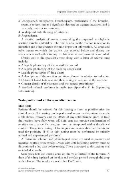 Suspected anaphylactic reactions associated with anaesthesia - aagbi