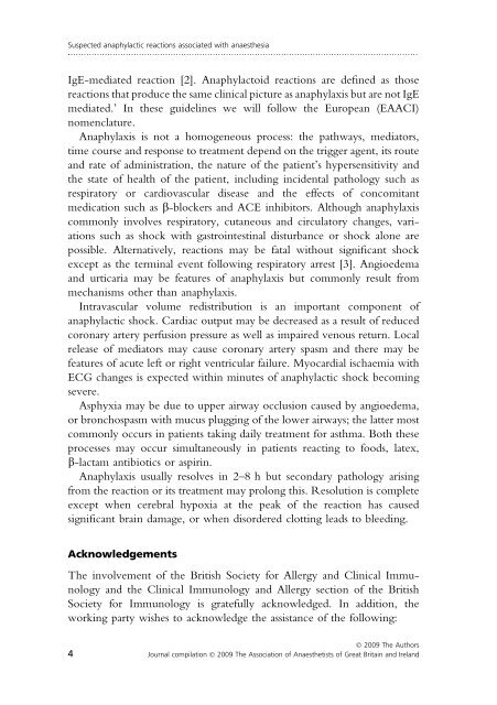 Suspected anaphylactic reactions associated with anaesthesia - aagbi