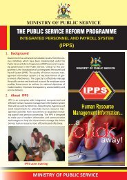 THE PUBLIC SERVICE REFORM PROGRAMME - Ministry of Public ...