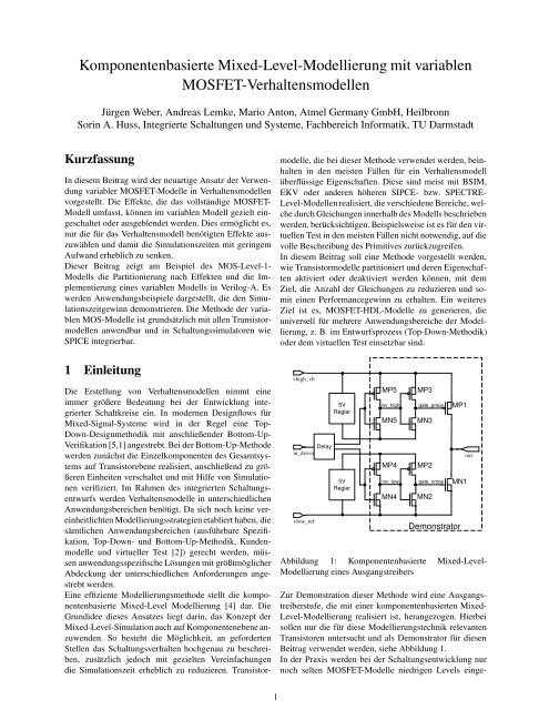 Komponentenbasierte Mixed-Level-Modellierung mit variablen ...