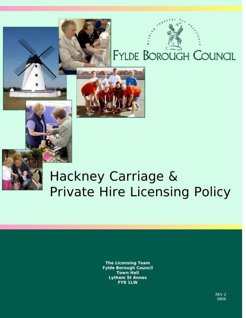 Hackney Carriage & Private Hire Licensing Policy - Fylde Borough ...