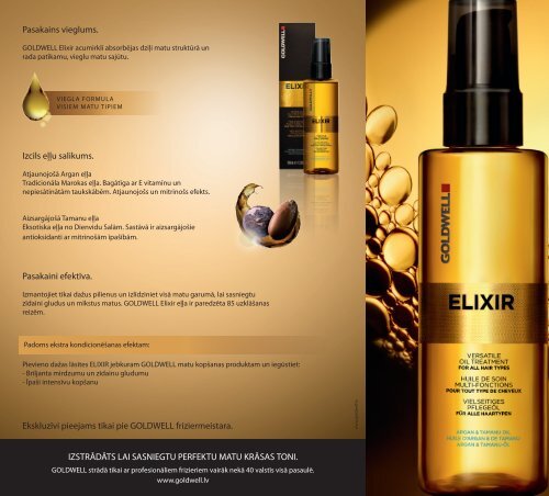 elixir informatīvais buklets - goldwell