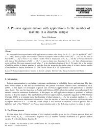 A Poisson approximation with applications to the number of maxima ...