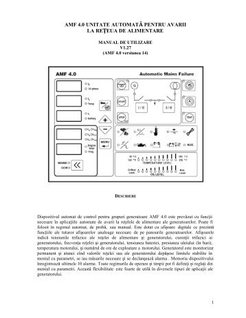 Controler grup electrogen AMF4.0 S6 - Tools.Store