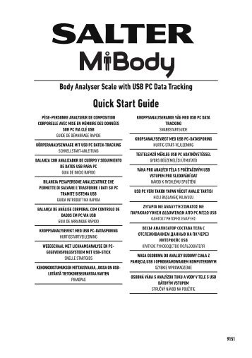 Quick Start Guide E - Salter MiBody