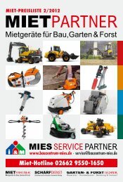 Miet-Hotline 02662 9550-1650 - Bauzentrum Mies