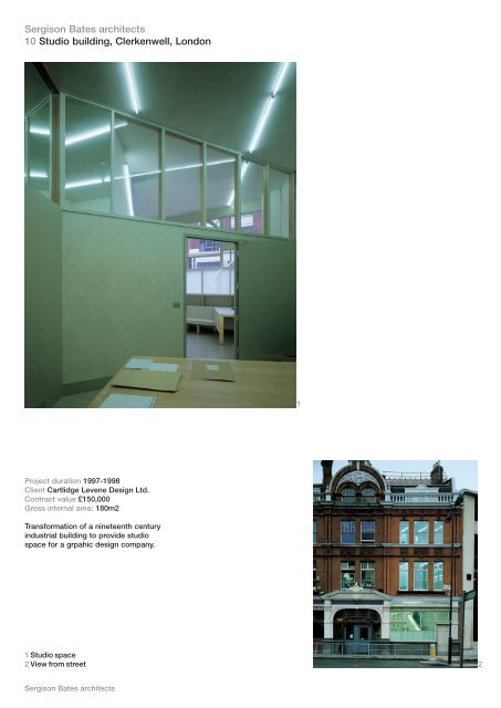 10 Studio building, Clerkenwell, London L.pdf - Sergison Bates ...