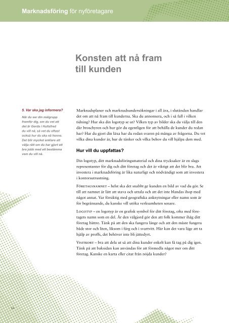 MarknadsfÃ¶ring fÃ¶r nyfÃ¶retagare, pdf, 1 MB - Karlskrona kommun
