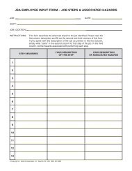 JSA EMPLOYEE INPUT FORM â JOB STEPS & ASSOCIATED ...