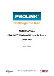 USER MANUAL Prolink® Wireless-N Portable Router WNR1004