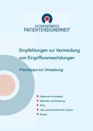 BroschÃ¼re mit Praxistipps - AktionsbÃ¼ndnis Patientensicherheit