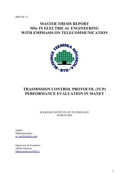 master thesis topics in electrical engineering