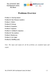 The ACM-ICPC 2010 Asia Regional Contest, Site Hanoi