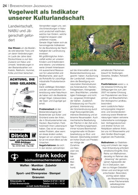 können Sie das Bremervörder Jagdmagazin der Bremervörder