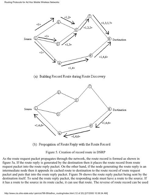 Routing Protocols for Ad Hoc Mobile Wireless Networks