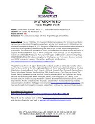 INVITATION TO BID - Broughton Construction Company