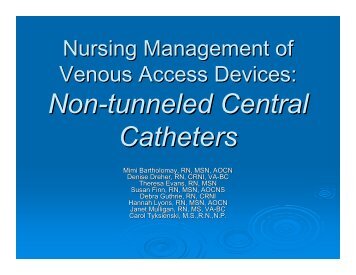 Module 7: Non-tunneled Central Catheters