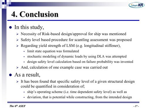 4. Study on the Risk-Based Methodology for Ship Structural Design