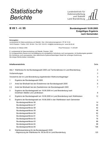 Statistische Berichte - Brandenburg.de