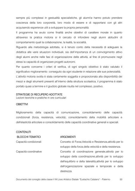 5 "M" - RILIEVO e Catalogazione - Liceo Artistico Statale Catalano