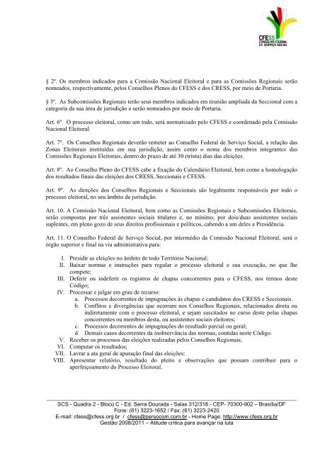 A COMISSÃO REGIONAL ELEITORAL DO CRESS-PA INFORMA O RESULTADO DAS