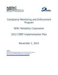2012 SERC CMEP Implementation Plan - SERC Home Page