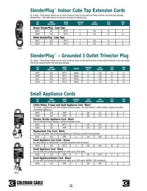 Coleman Cable Catalog - Womack Electric Supply Company