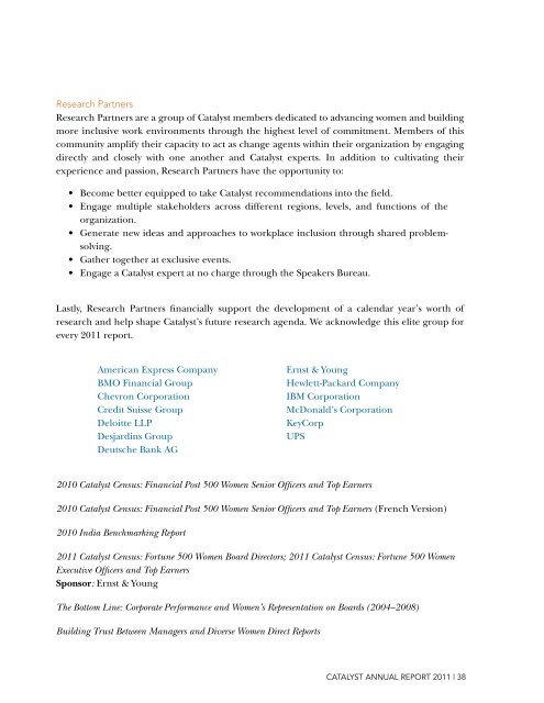 2011 Catalyst Annual Report