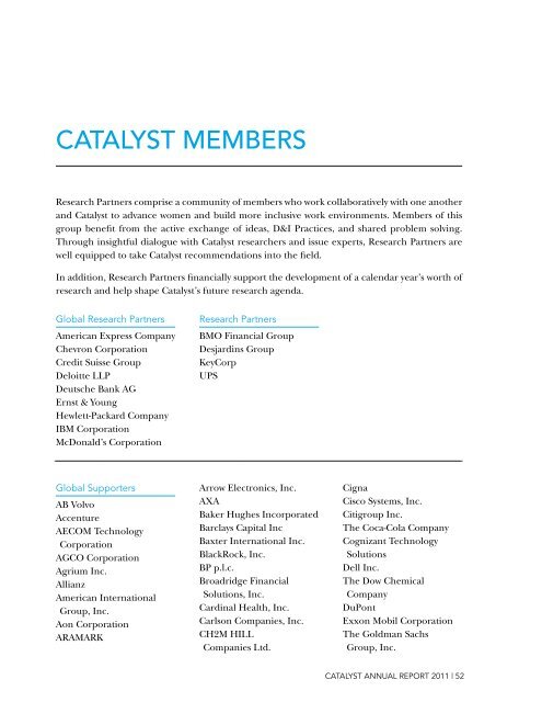 2011 Catalyst Annual Report