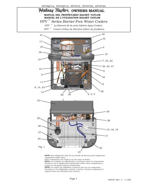 OWNERS MANUAL HTV Series Barrier-Free Water ... - Halsey Taylor