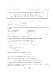 LISTA DE PROBLEMAS - Universidad de Valladolid