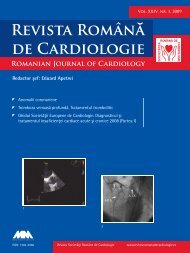 Nr. 1, 2009 - Romanian Journal of Cardiology