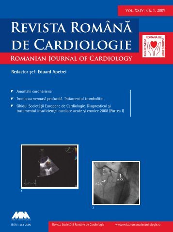 Nr. 1, 2009 - Romanian Journal of Cardiology