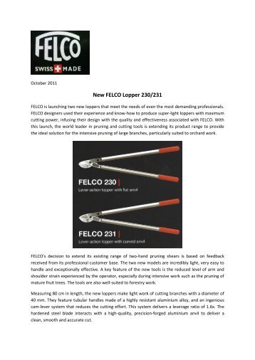 New FELCO Lopper 230/231 - AgriworldSA