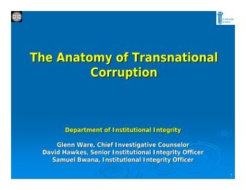 The Anatomy of Transnational Corruption The Anatomy of ...