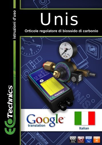 istruzioni d'uso - Ecotechnics.co.uk