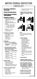 Motor Vehicle Inspection Checklist