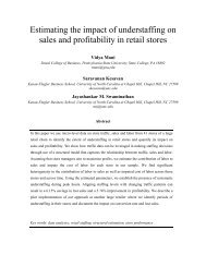 Estimating the impact of understaffing on sales and profitability in ...