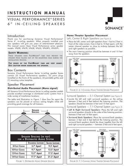 VP 6-in In-Ceiling Instruction Manual_Final6.qxp - Sonance