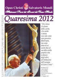 Quaresima 2012 - Misioneros Siervos de los Pobres del Tercer Mundo