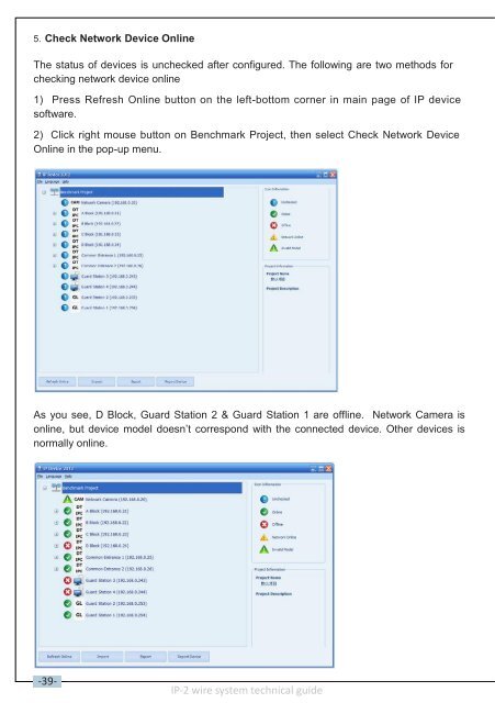 IP network for 2 Wire System