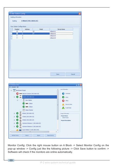 IP network for 2 Wire System