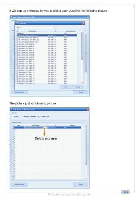 IP network for 2 Wire System