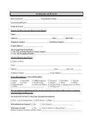 Major Special Event Application - City of Salinas