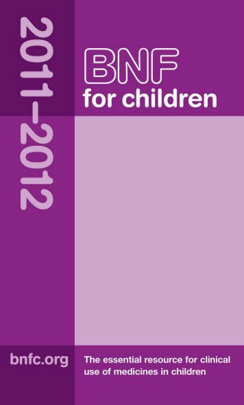 BNF for Children 2011-2012