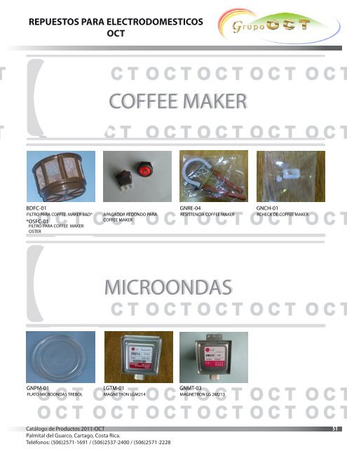 repuestos para electrodomesticos oct