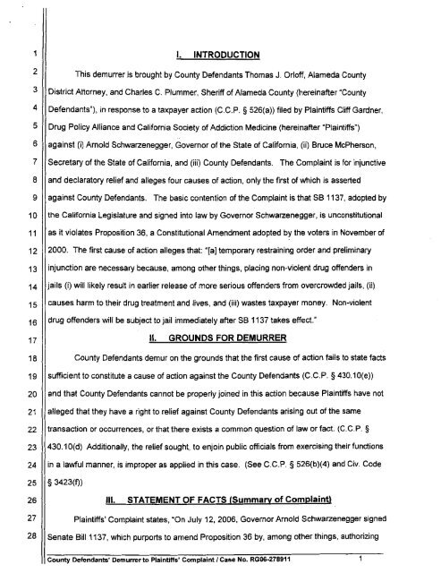 Alameda County Defendants' Request for Judicial Notice and ...