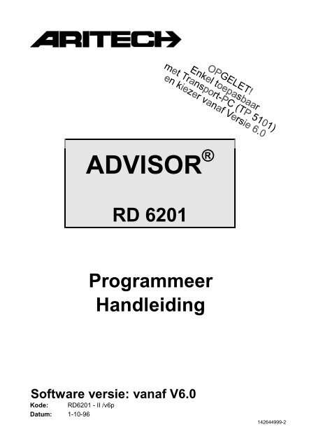 Programmeerhandleiding RD6201 - Steunpunt