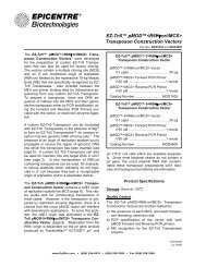 Protocol for EZ-Tn5™ pMOD™ Transposon ...