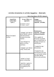 Maternelle Activites d'orientation et activites langagieres - Amiens 4